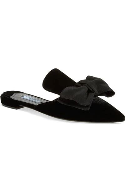 black prada flats|prada backless pointed toe flats.